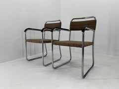 Bauhaus-Sessel aus Stahlrohr und Chrom-Chrom, 1930er Jahre, Paar