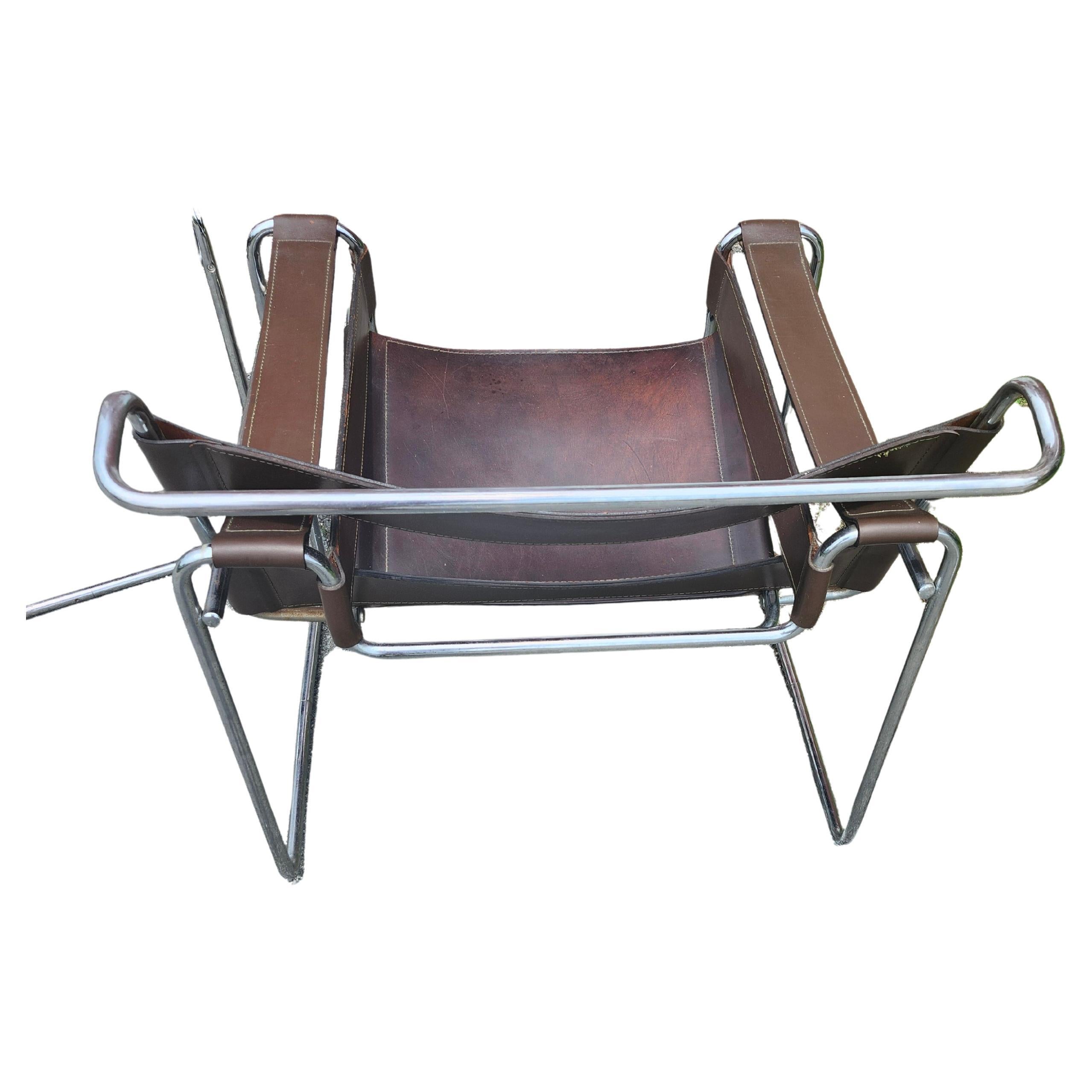 Mid-20th Century Pair of Bauhaus Wassilly Chairs by Marcel Breur Mid Century c1965 Knoll Stendig For Sale