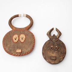 Paar Baule-Kple-Kple-Masken, Goli-Gesellschaft, Elfenbeinküste, 20.