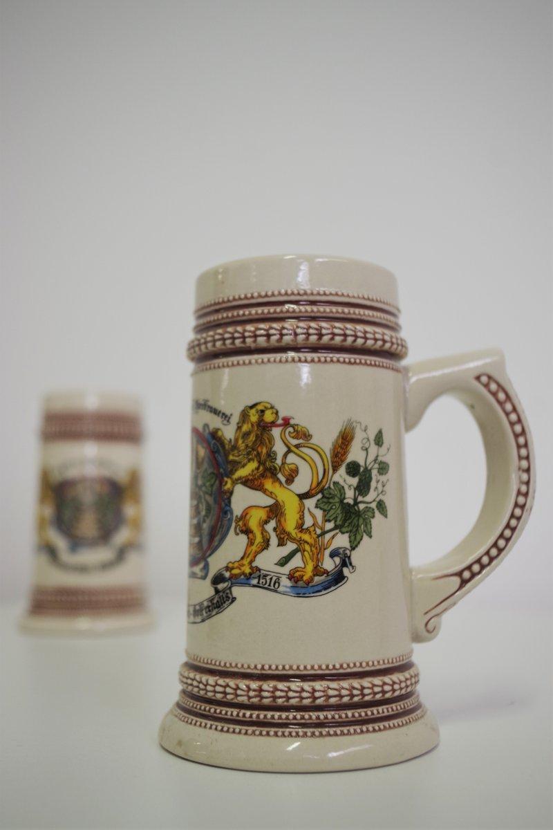 Pareja de jarras de cerveza de porcelana bávara - Años 80 German en venta
