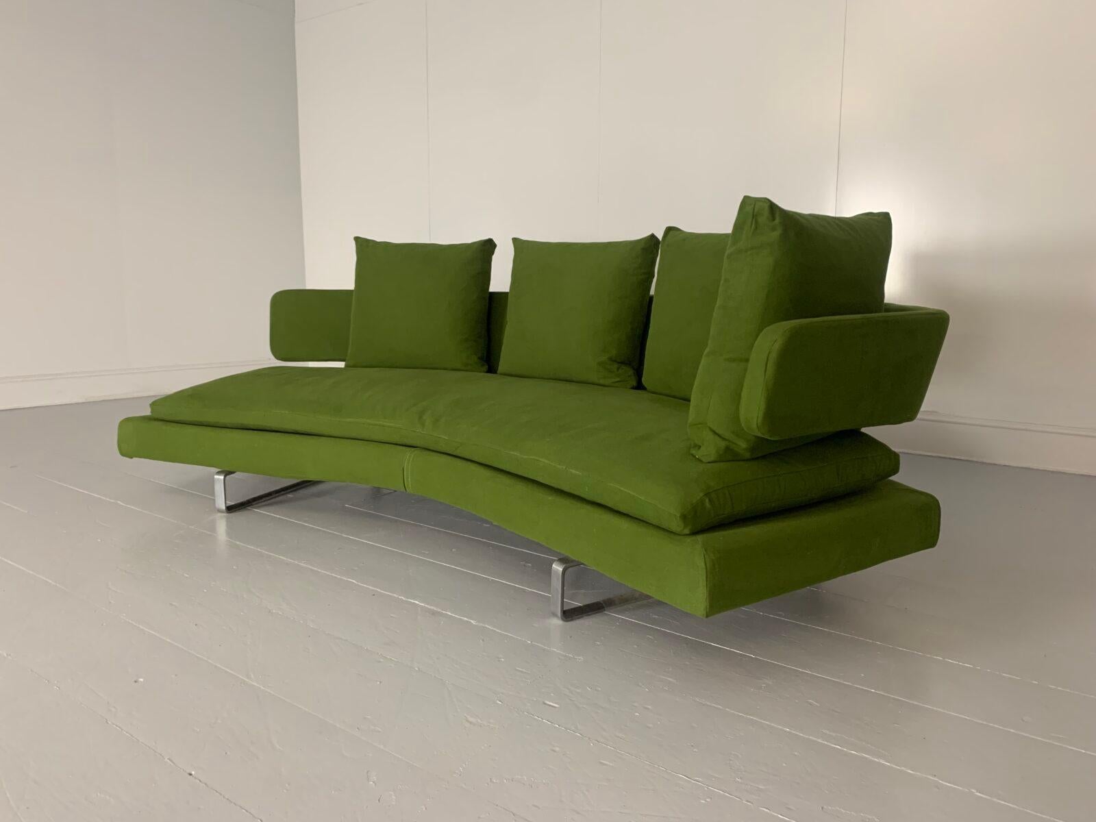 Paire de canapés à 3 placesArne de B&B Italia en tissu vert en vente 4
