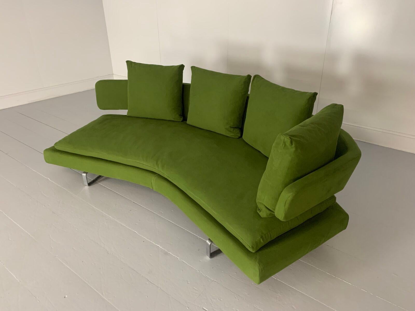 Paire de canapés à 3 placesArne de B&B Italia en tissu vert en vente 5