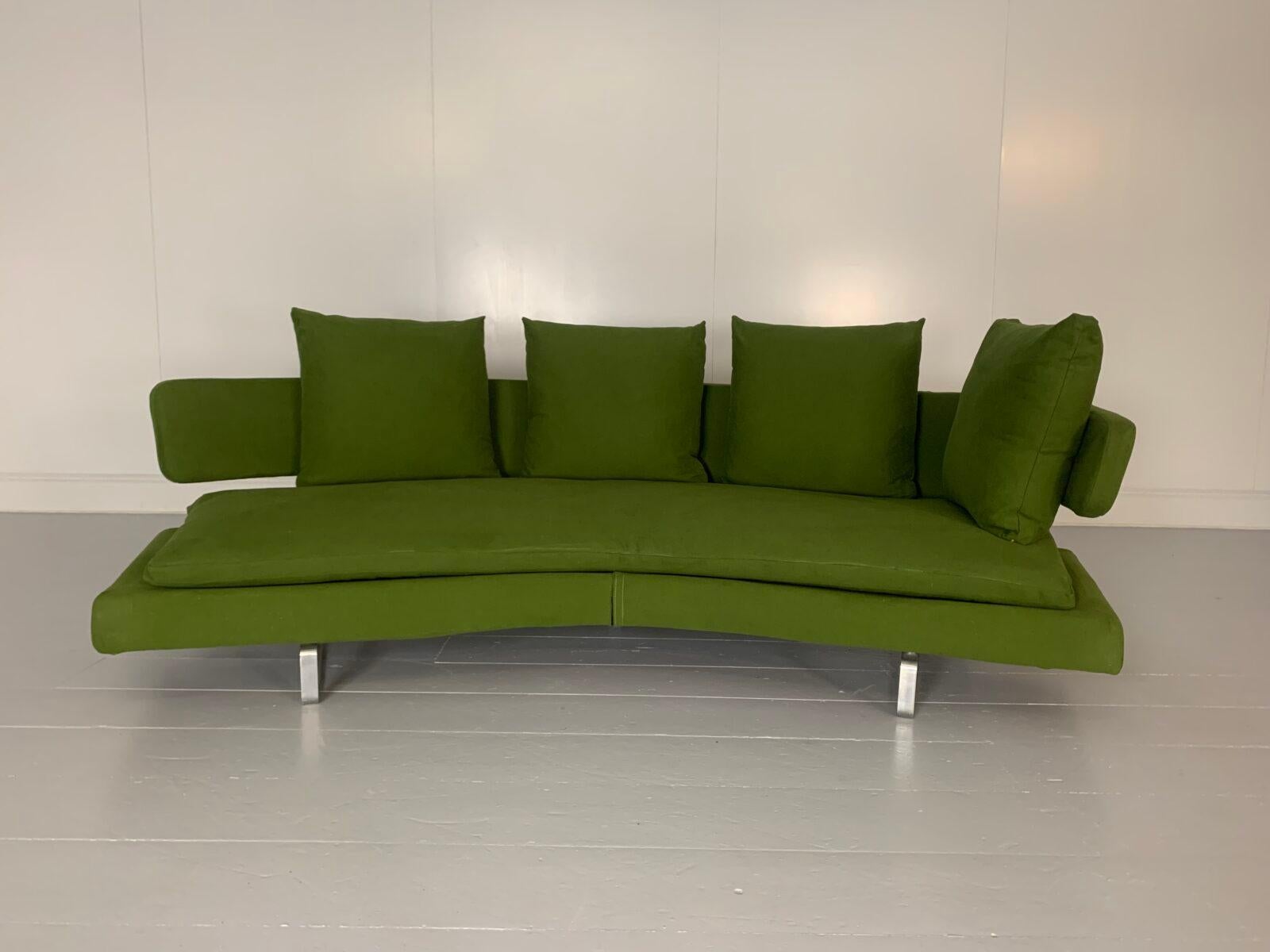 Coton Paire de canapés à 3 placesArne de B&B Italia en tissu vert en vente