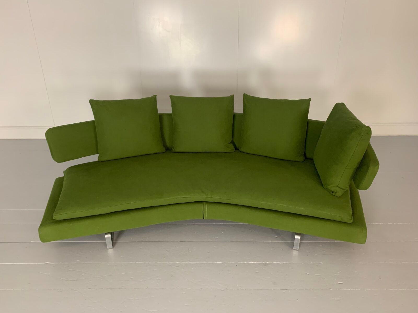 Paire de canapés à 3 placesArne de B&B Italia en tissu vert en vente 1