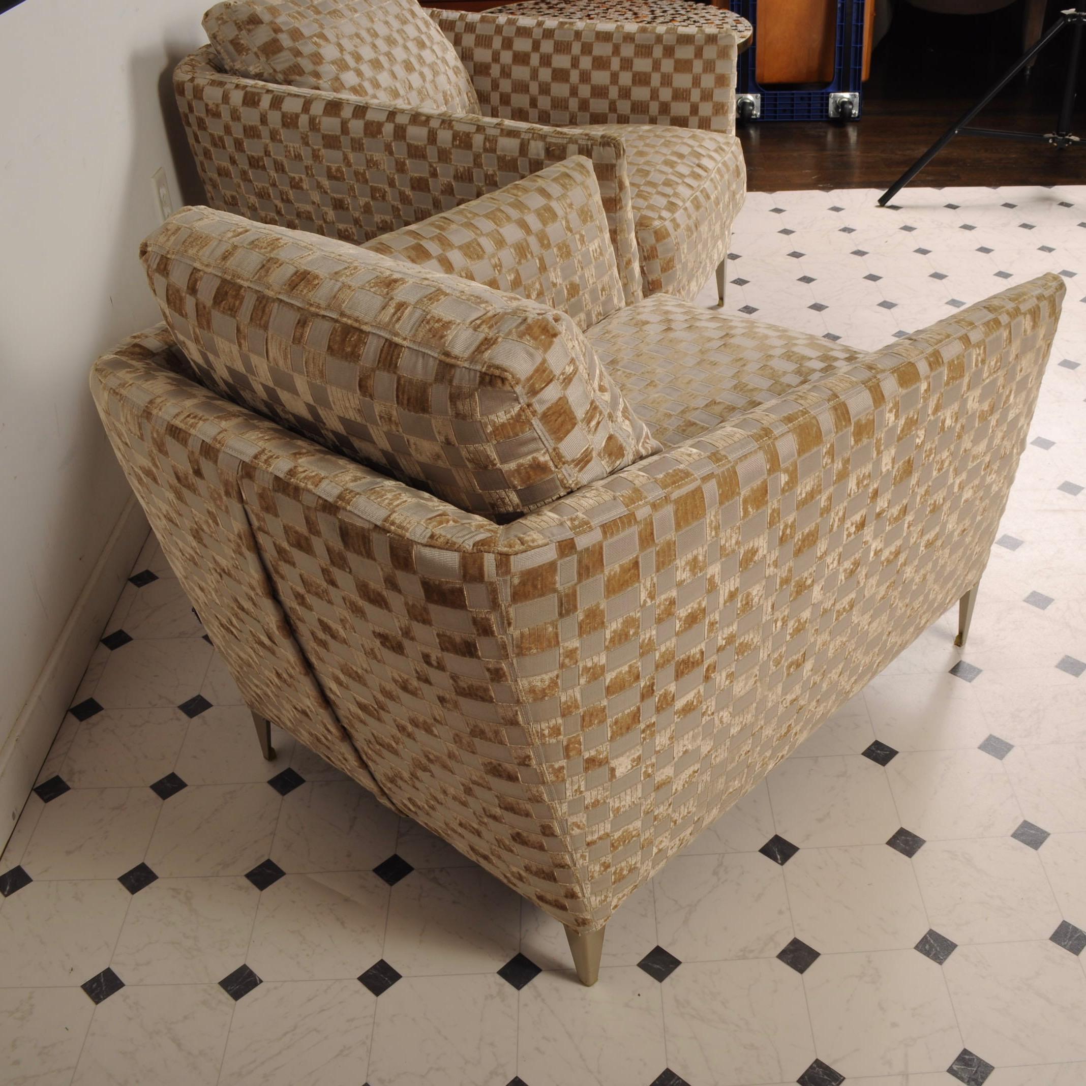 Paar B&B Italia-Loungesessel mit Malacorte-Muster (Italienisch)