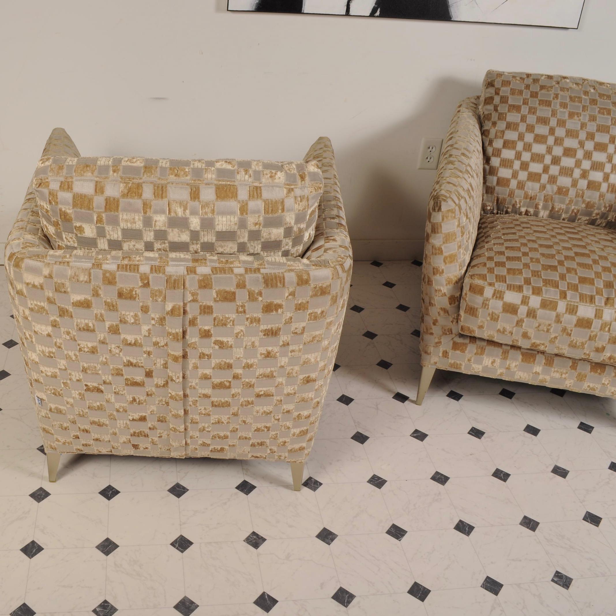 Paar B&B Italia-Loungesessel mit Malacorte-Muster im Zustand „Gut“ in New London, CT