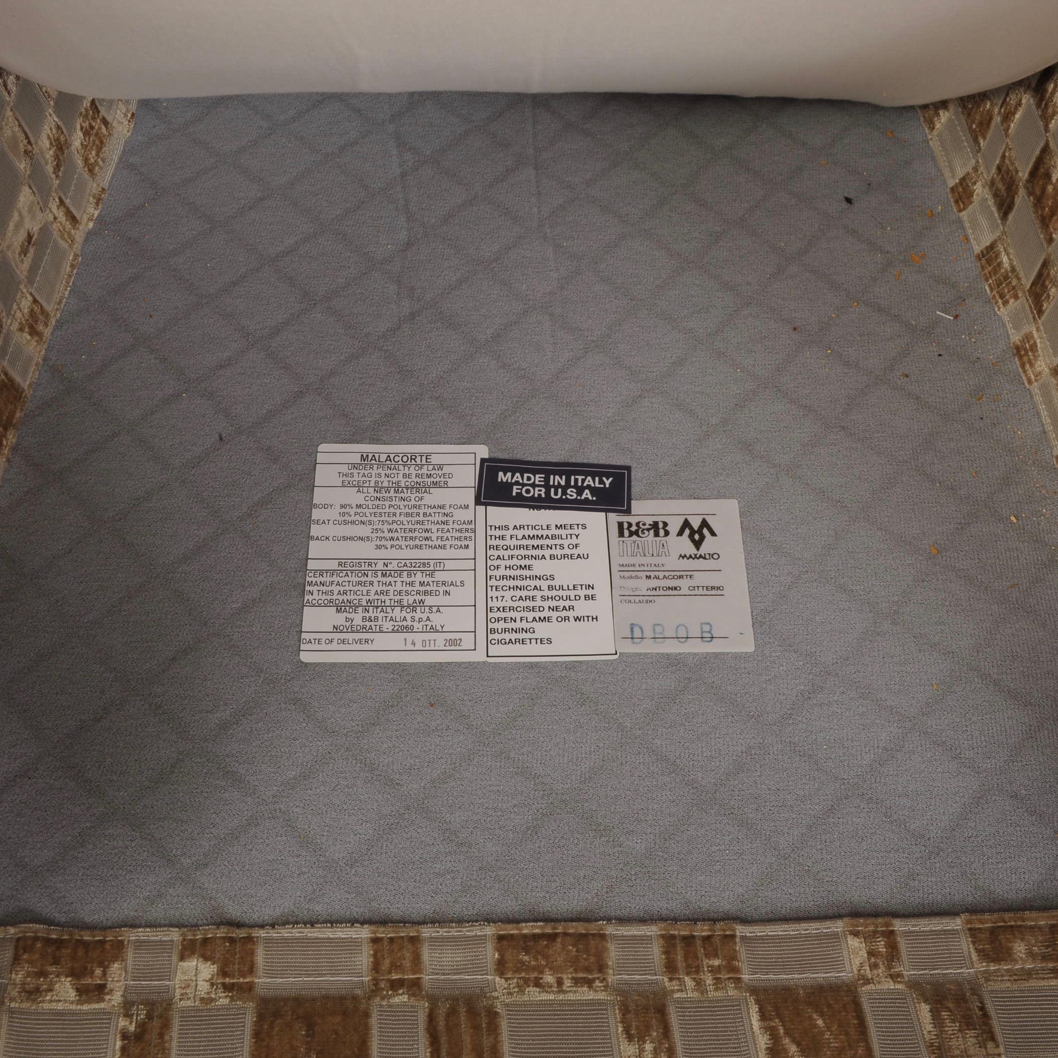Paar B&B Italia-Loungesessel mit Malacorte-Muster 1