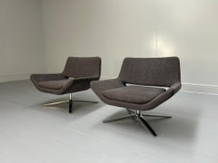 Pair of B&B Italia “Metropolitan ME84” Armchairs – In Mid-Grey Fabric