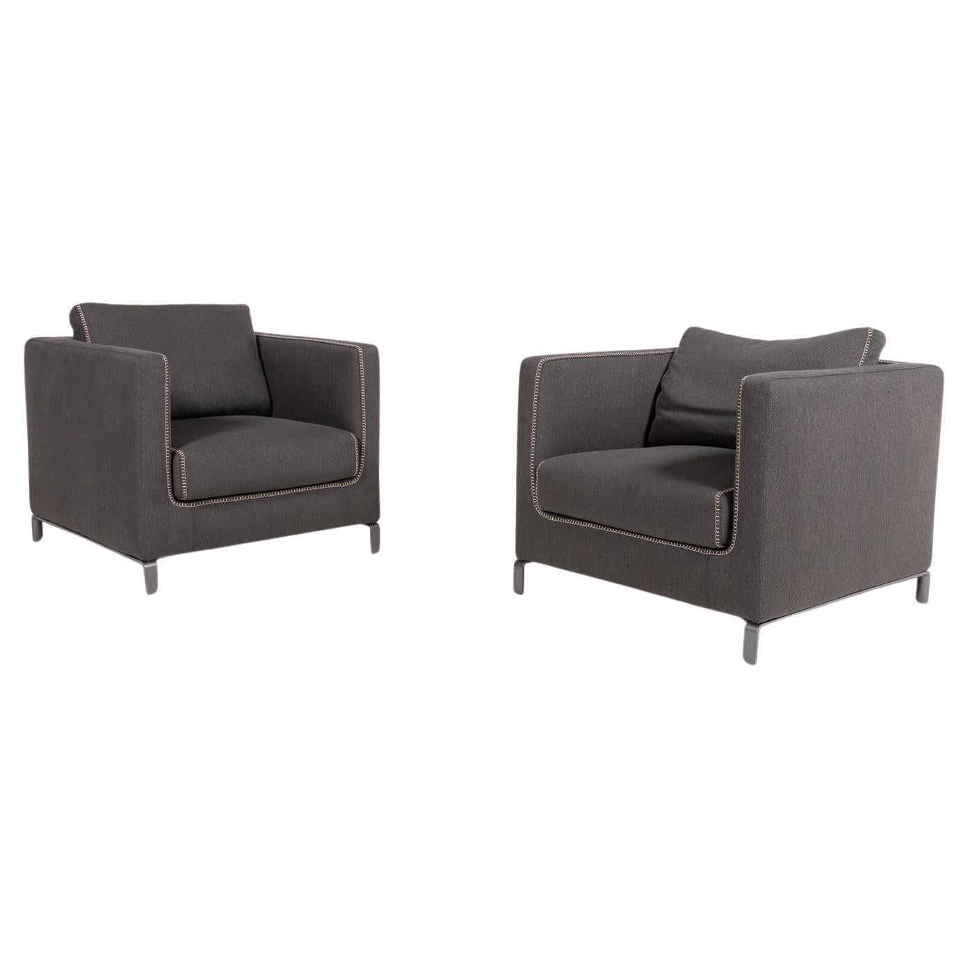 Pair of B&B Italia ‘Ray’ armchairs designed by Antonio Citterio For Sale