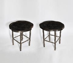 Pair of BBN Rock Crystal Side Table by Phoenix