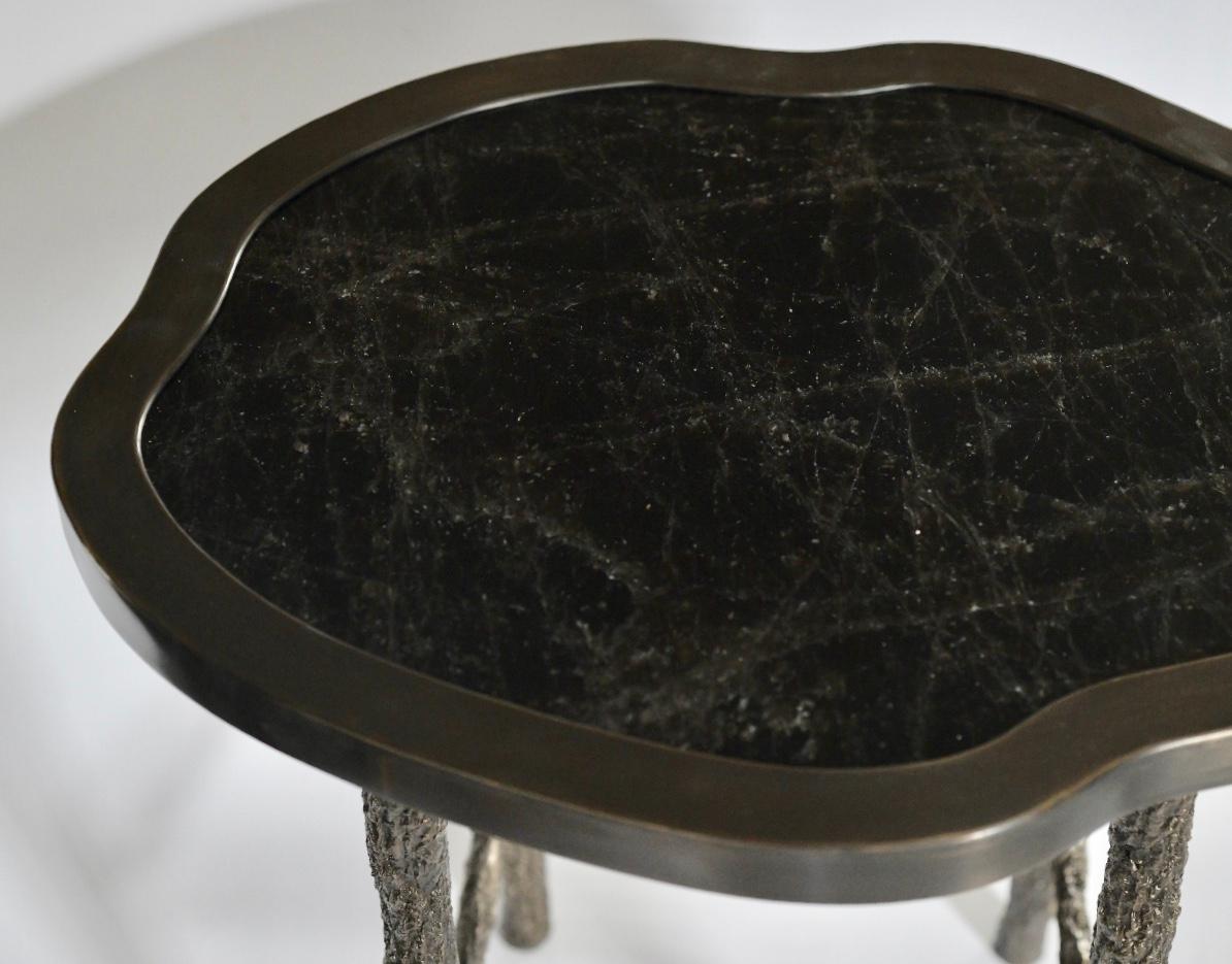 Pair of BBN Rock Crystal Side Table by Phoenix In Excellent Condition For Sale In New York, NY