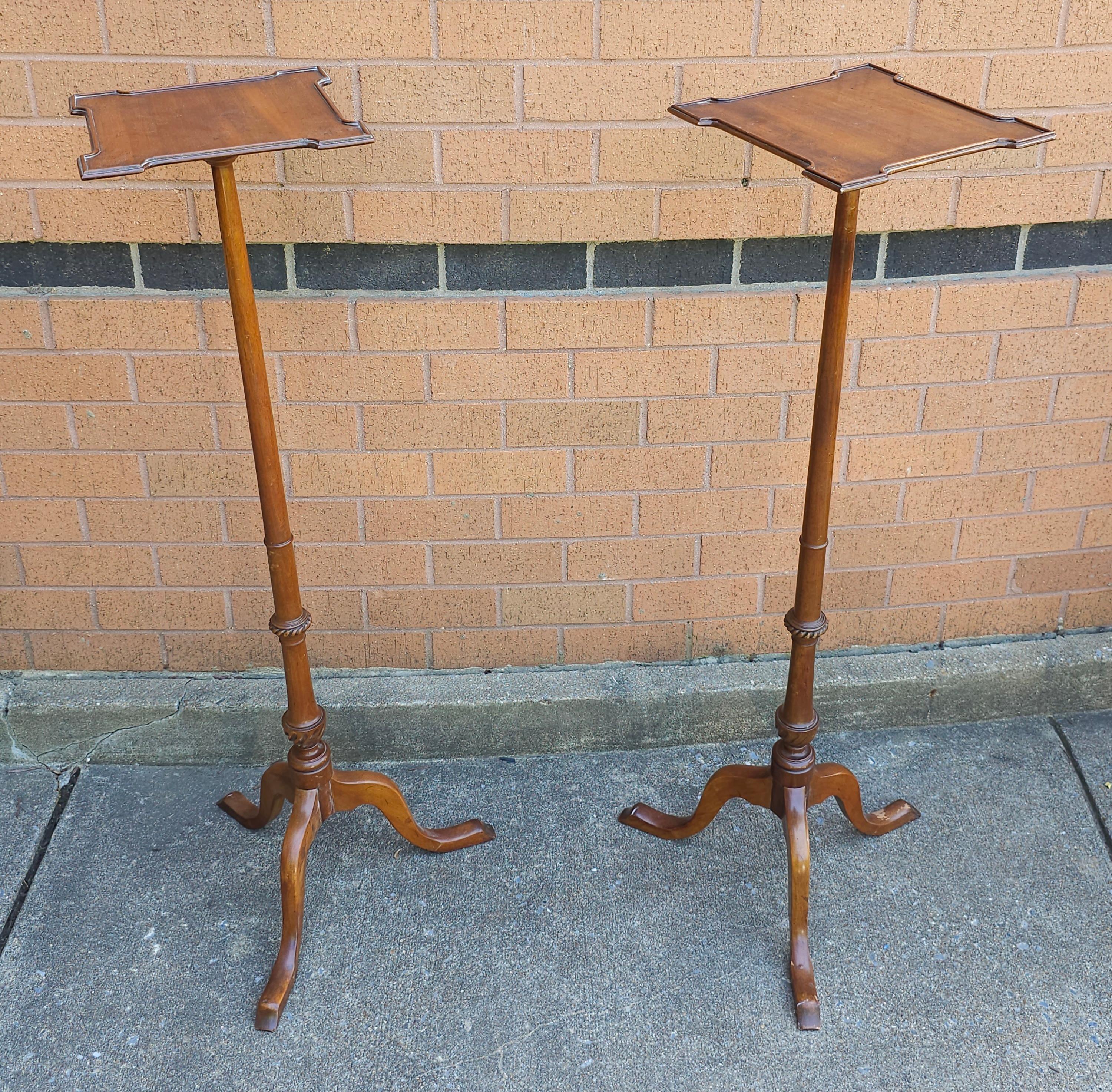 Other Pair of Beacon Hill Collection Mahogany  Pedestal PlantStands For Sale