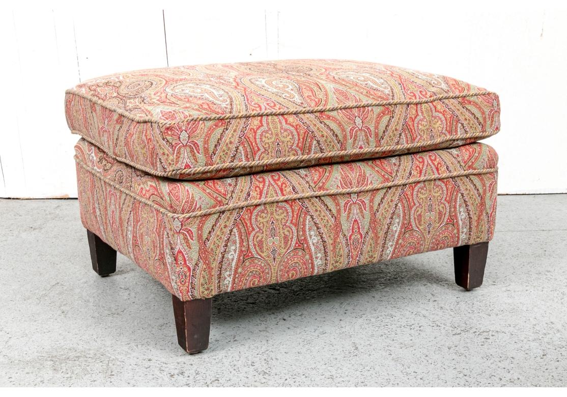 Pair Of Beacon Hill Upholstered Club Chairs And One Ottoman 10