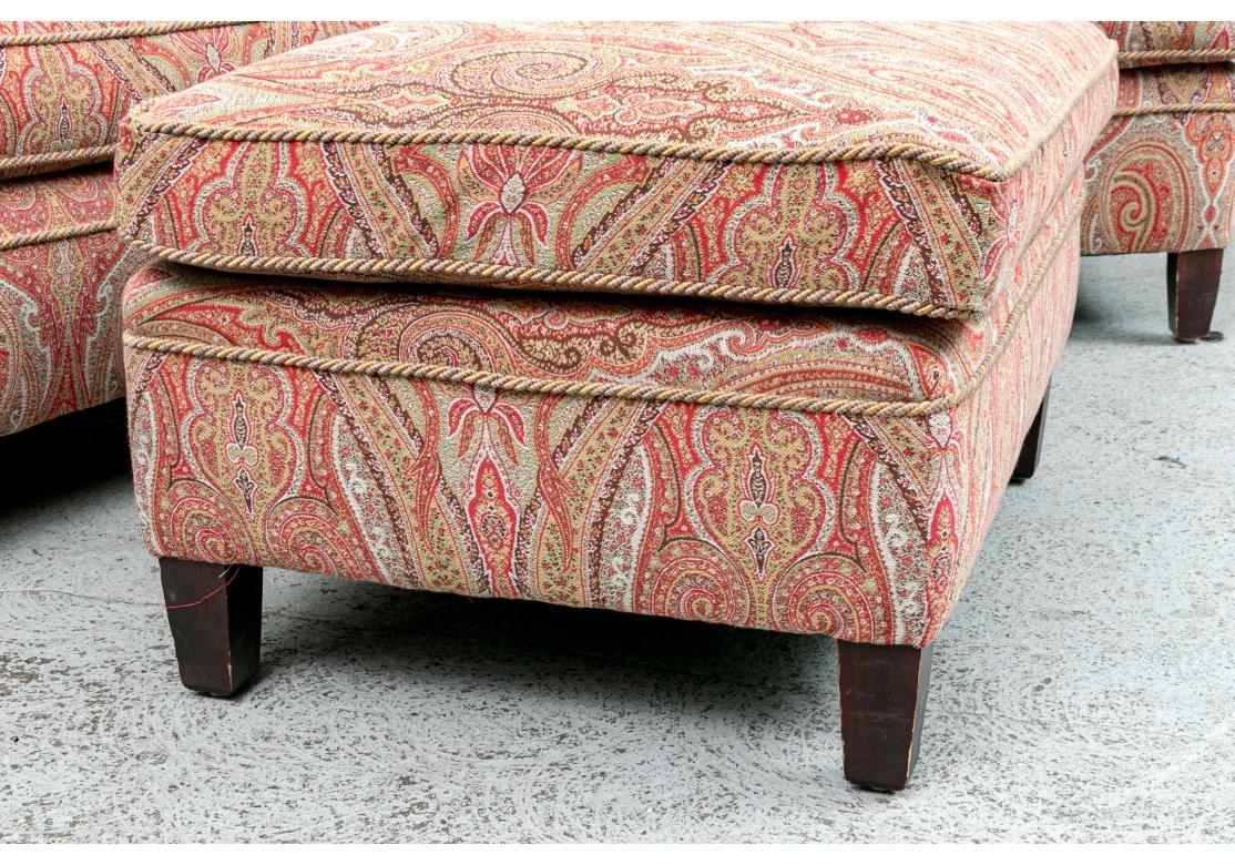 Pair Of Beacon Hill Upholstered Club Chairs And One Ottoman 12