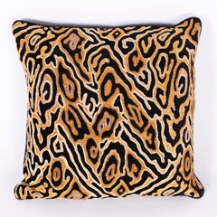 Pair of Beaded Animal Print Pillows, Priced Individually