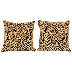 Pair of Beaded Animal Print Pillows, Priced Individually