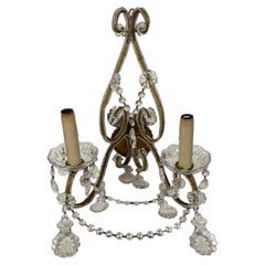 Pair of Beaded Crystal Wall Sconces