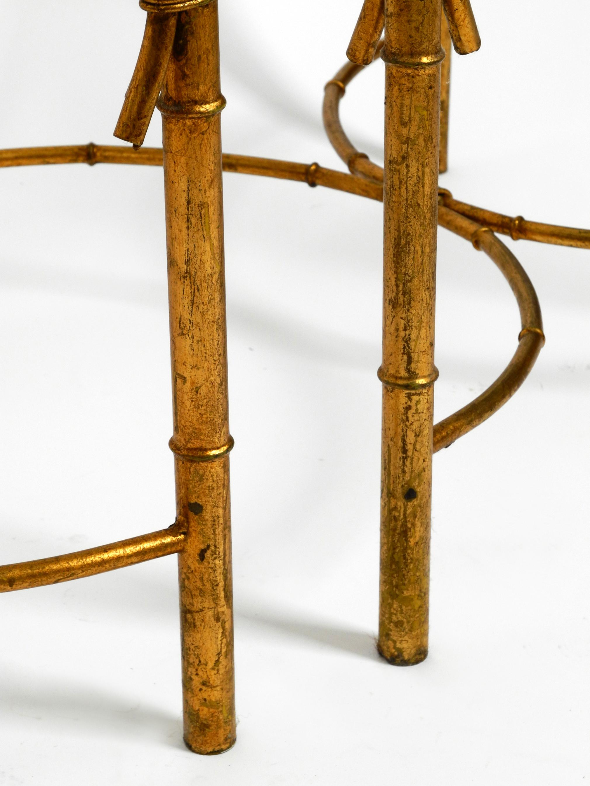 Pair of Beautiful 1970s Gold-Plated Metal Side or Coffee Tables by Hans Kögl 10