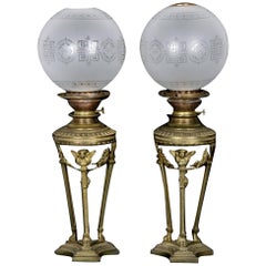 Pair of Beautiful Angel Lamps