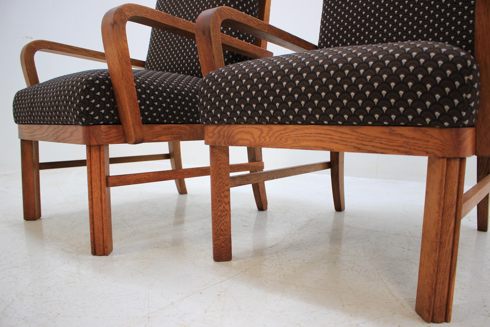 Pair of Beautiful Art Deco Armchairs, 1930s 1