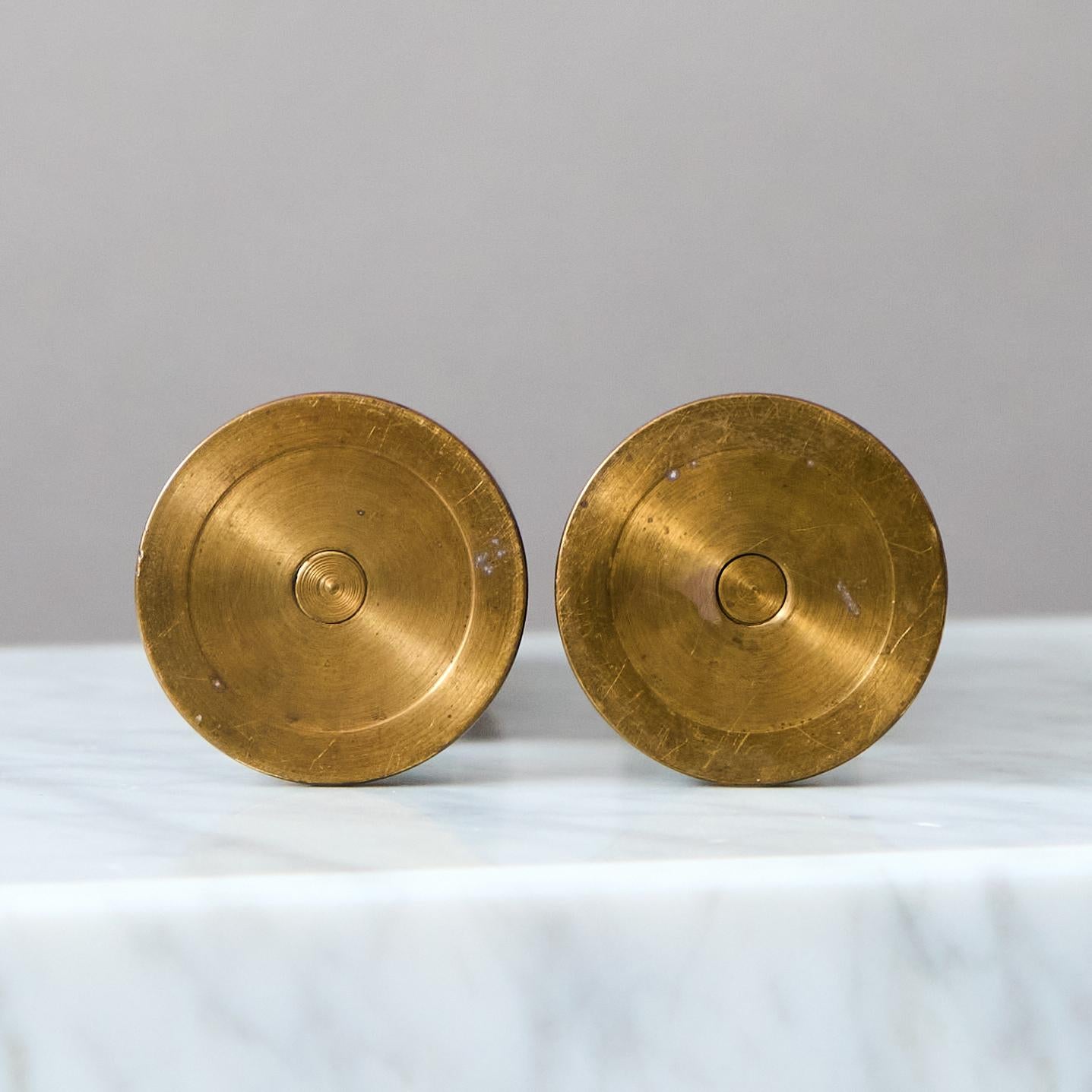 20th Century Pair of Beautiful Art Deco Bronze Vases by Unknown Danish Designer Denmark 1940s For Sale