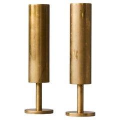 Pair of Beautiful Art Deco Bronze Vases by Unknown Danish Designer Denmark 1940s