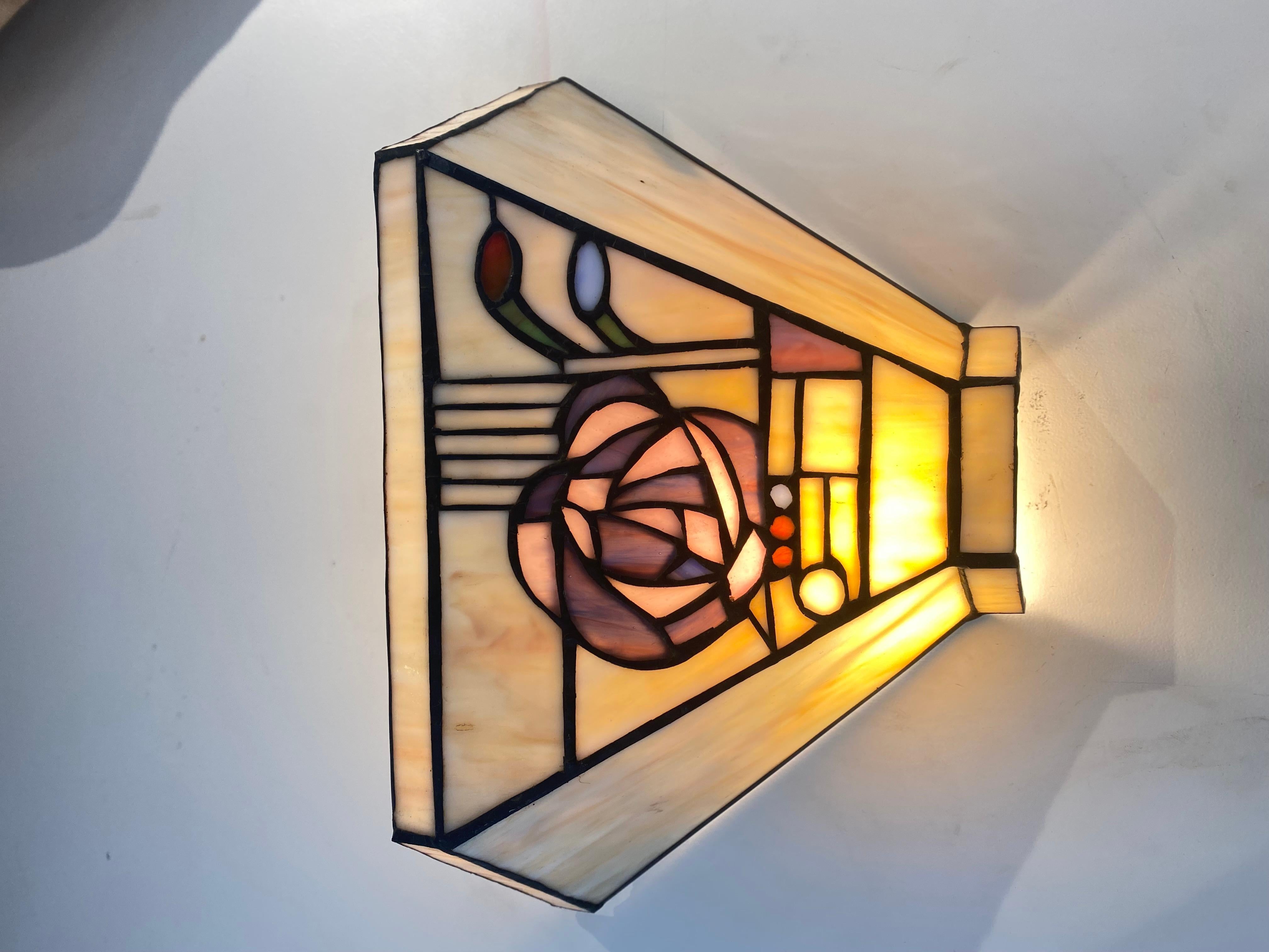Hand-Crafted Pair of Beautiful Art Deco Style Wall Lights  For Sale