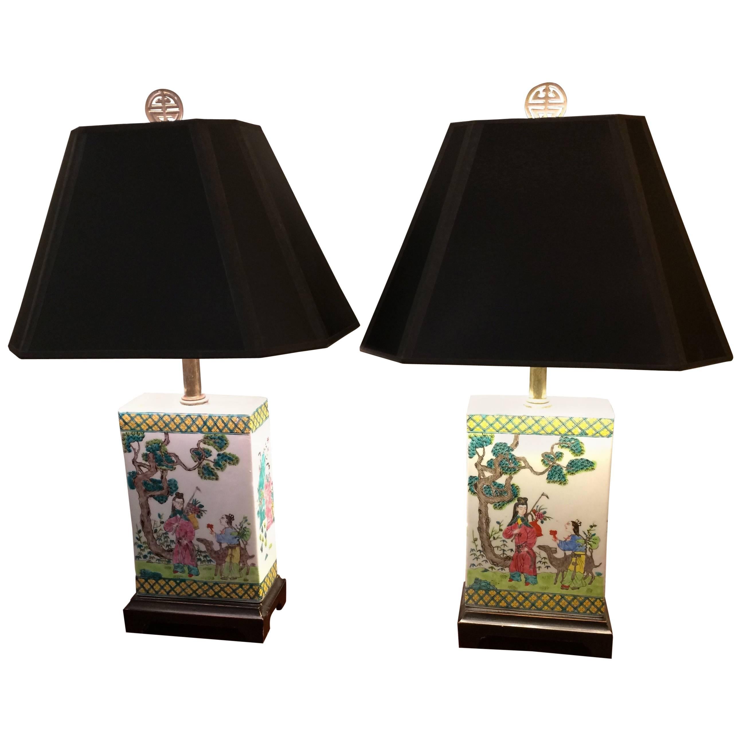 Pair of Beautiful Chinese Table Lamps