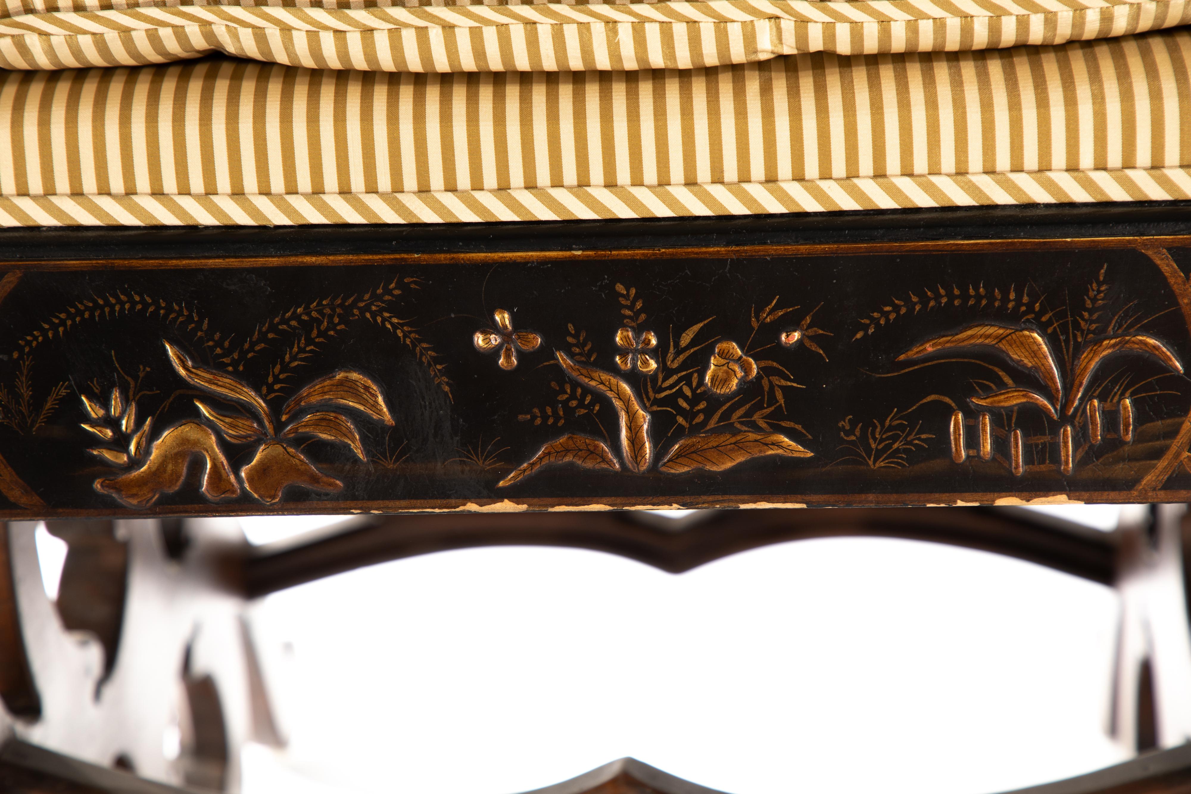 Pair of Beautiful Chinoiserie Stools For Sale 2