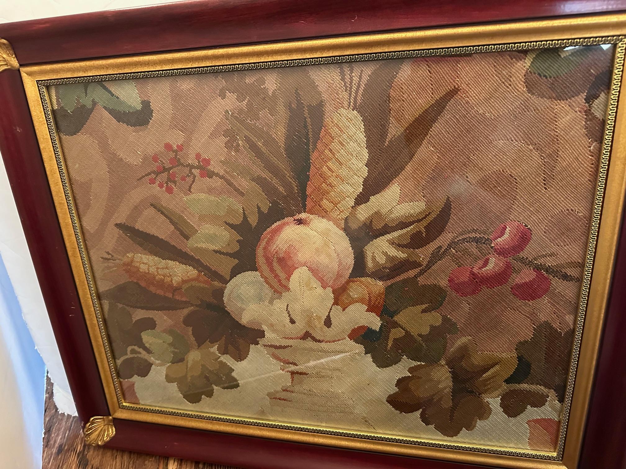 Pair of Beautiful Framed Antique Tapestries For Sale 1