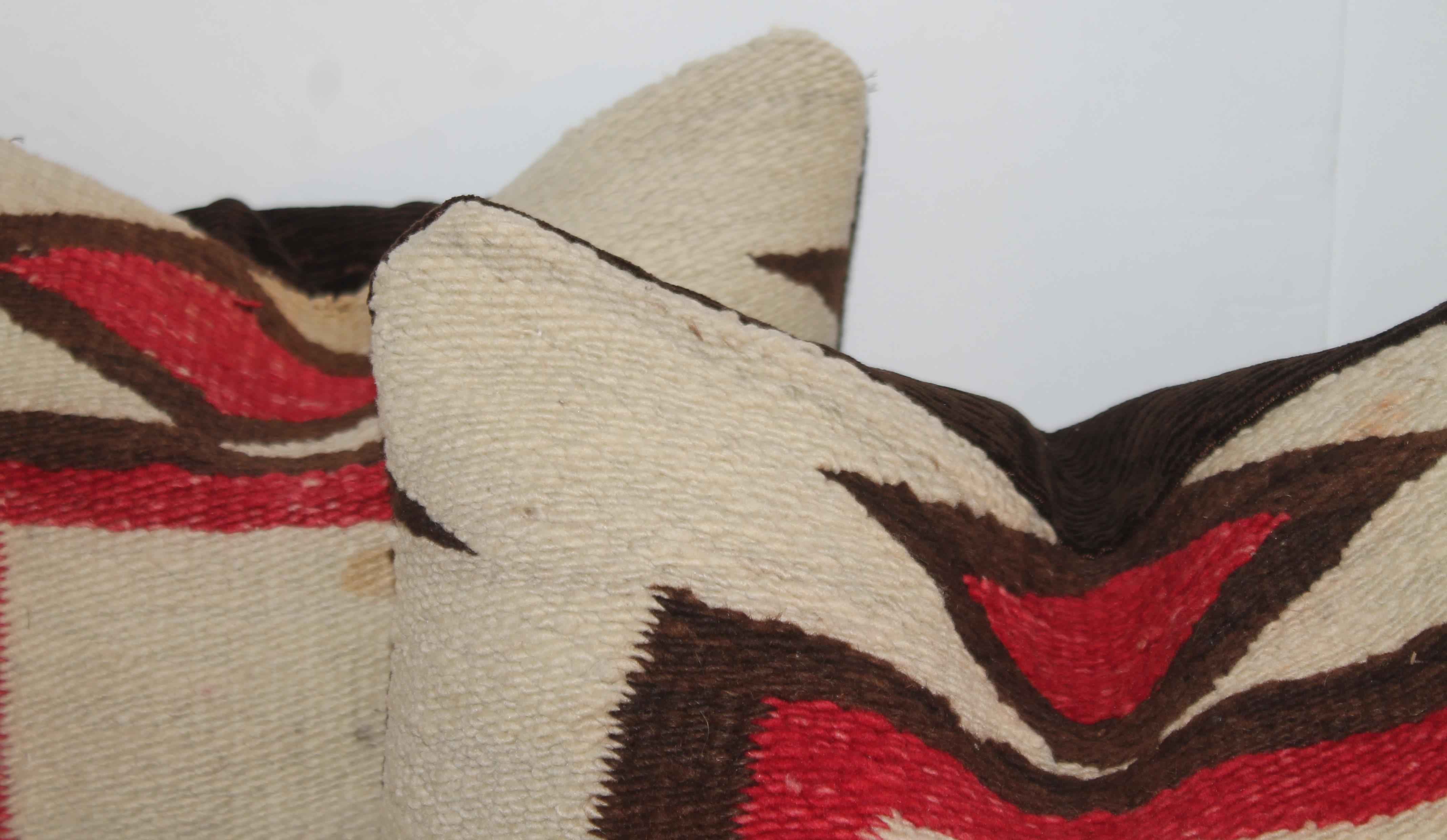 Adirondack Pair of Beautiful Geometric Navajo Indian Weaving Pillows