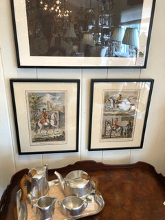 Pair of Beautiful Hand Colored French Equestrian Engravings