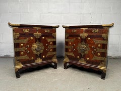 Pair of Beautiful Korean Tansu-style Night Stands
