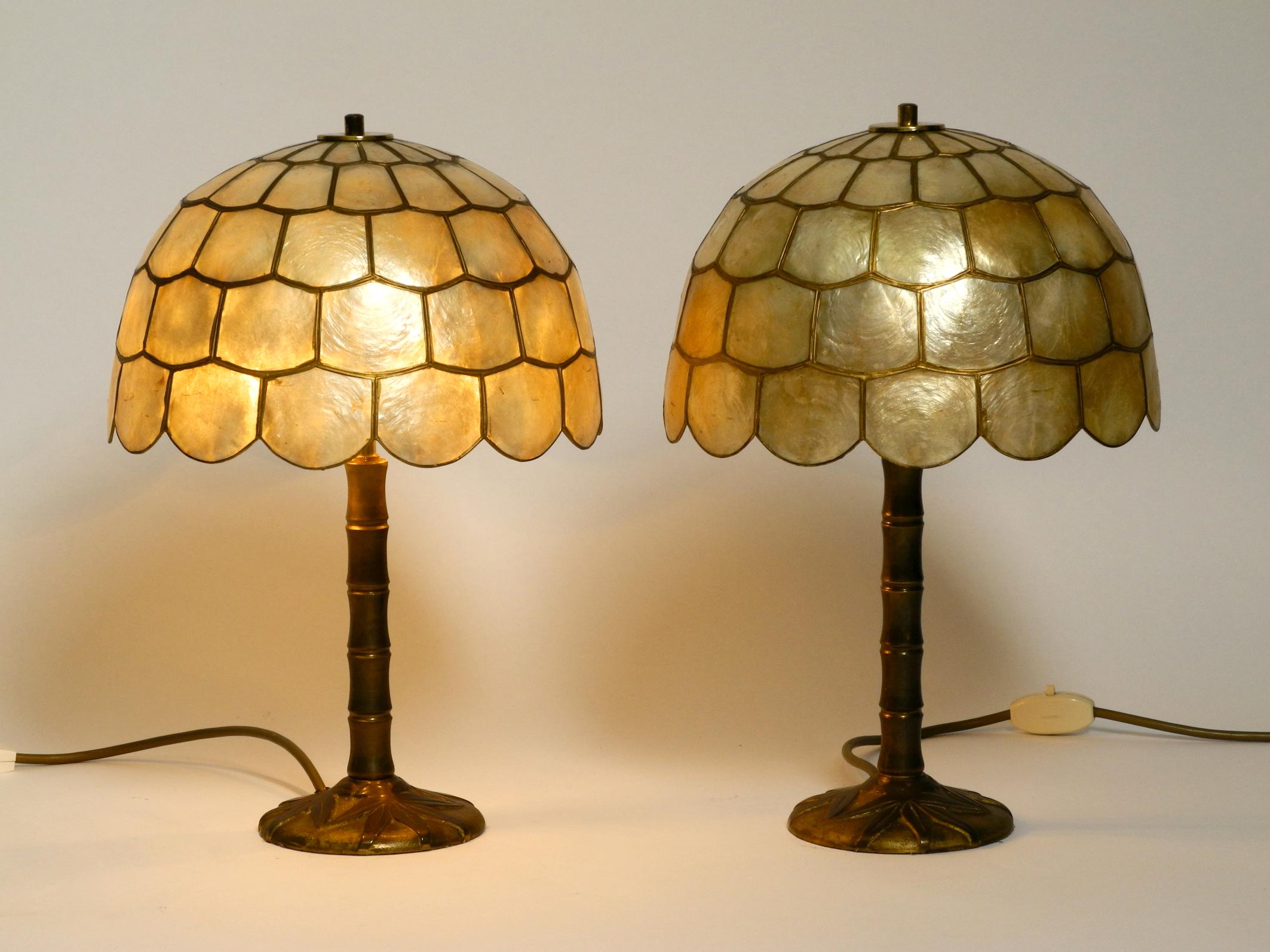 vintage mother of pearl lamp