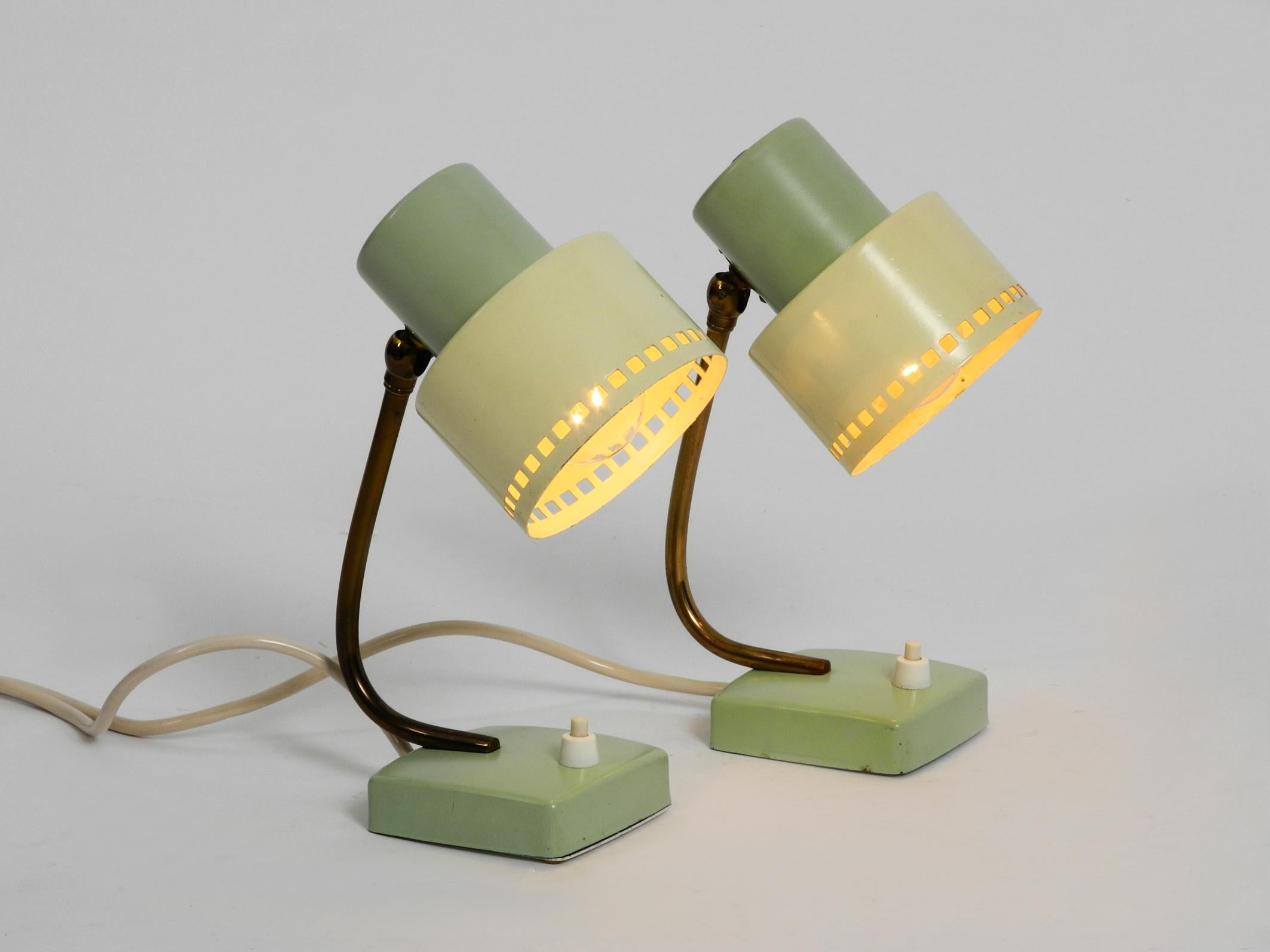 green bedside lamps