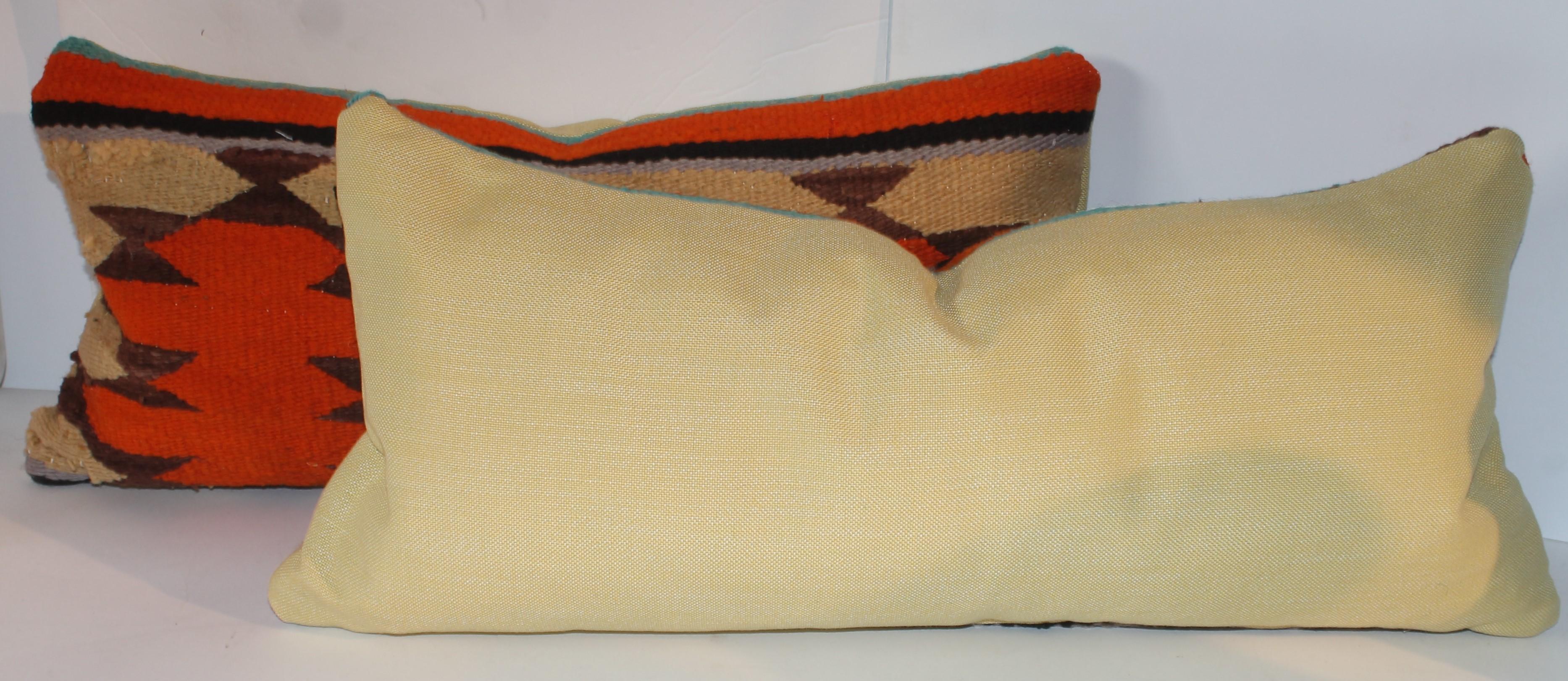 Pair of Beautiful Navajo Weaving Bolster pillow.