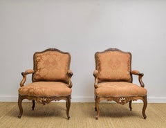Pair of beautiful period Louis XV Walnut Armchairs