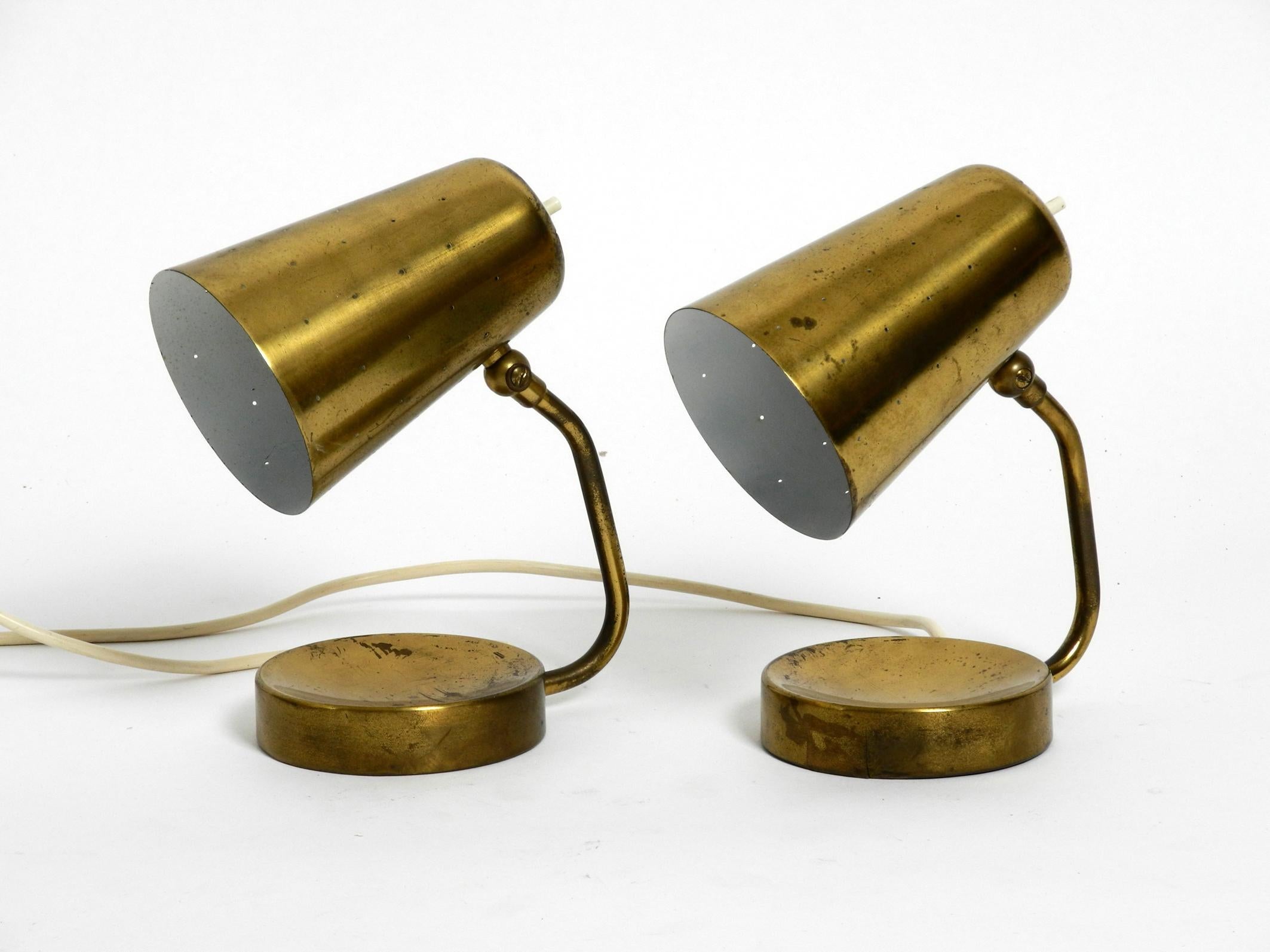 Pair of Beautiful Rare Large Midcentury Brass Table Lamps 6