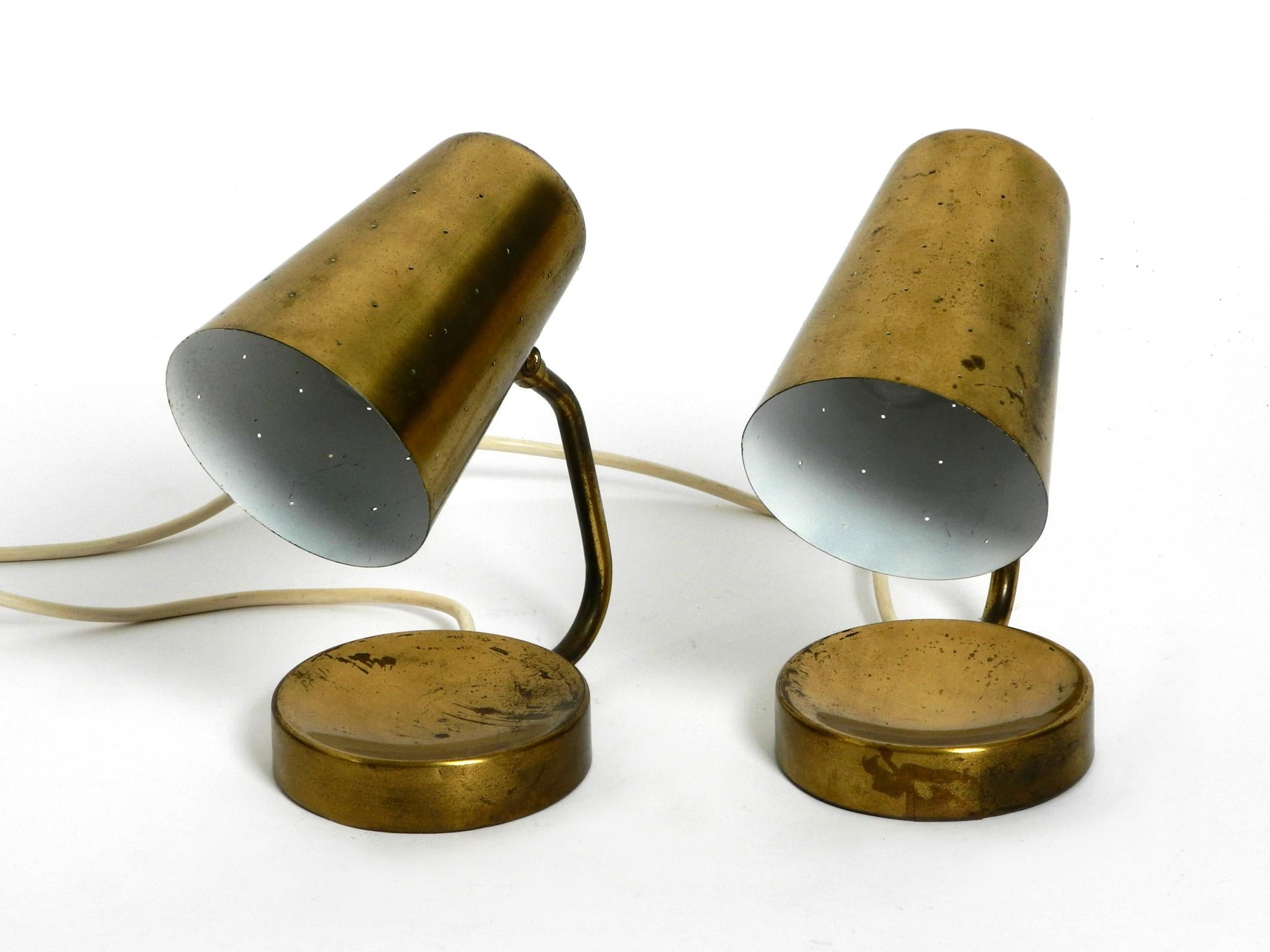 Pair of Beautiful Rare Large Midcentury Brass Table Lamps 7