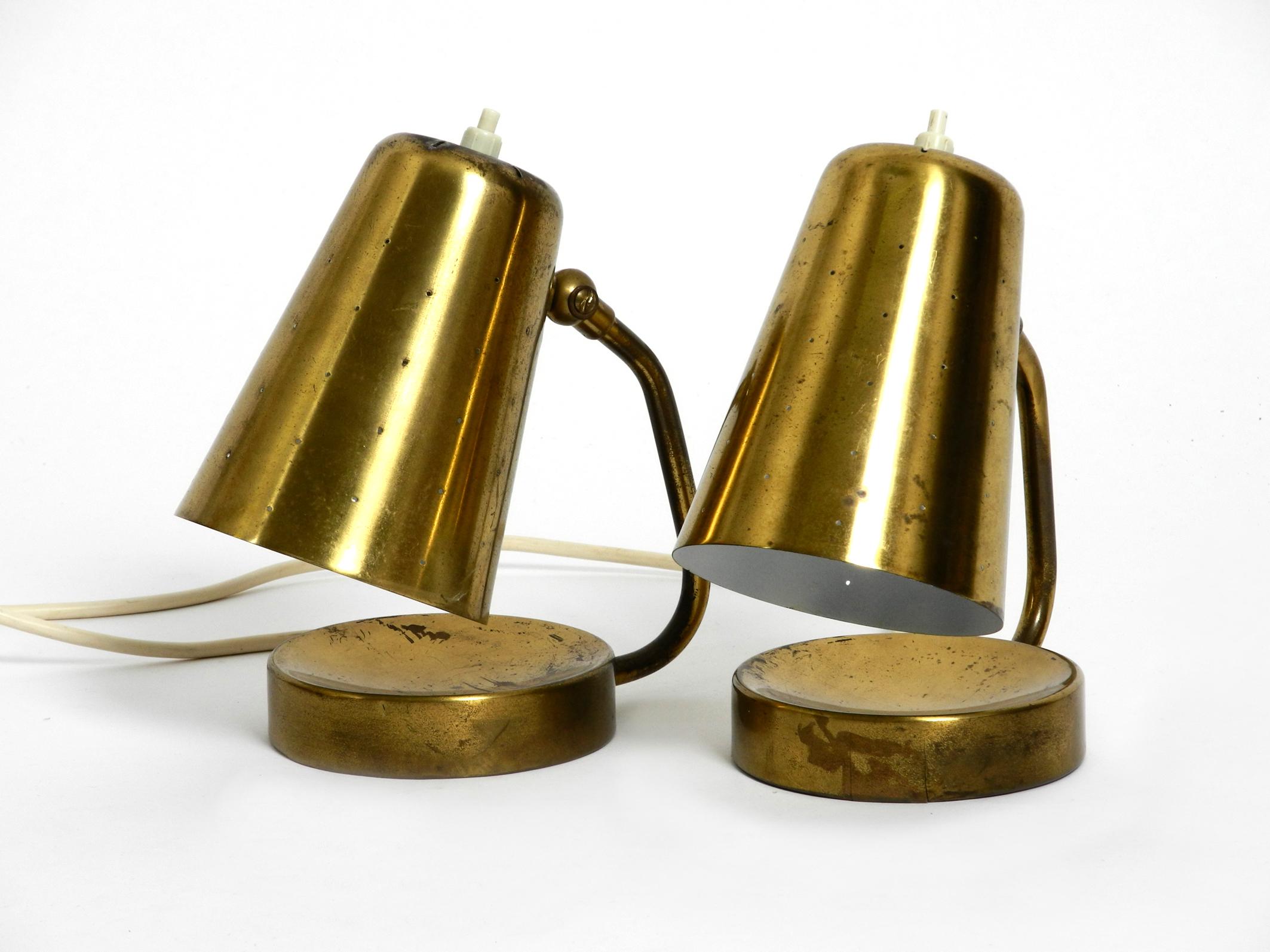 Pair of Beautiful Rare Large Midcentury Brass Table Lamps 10