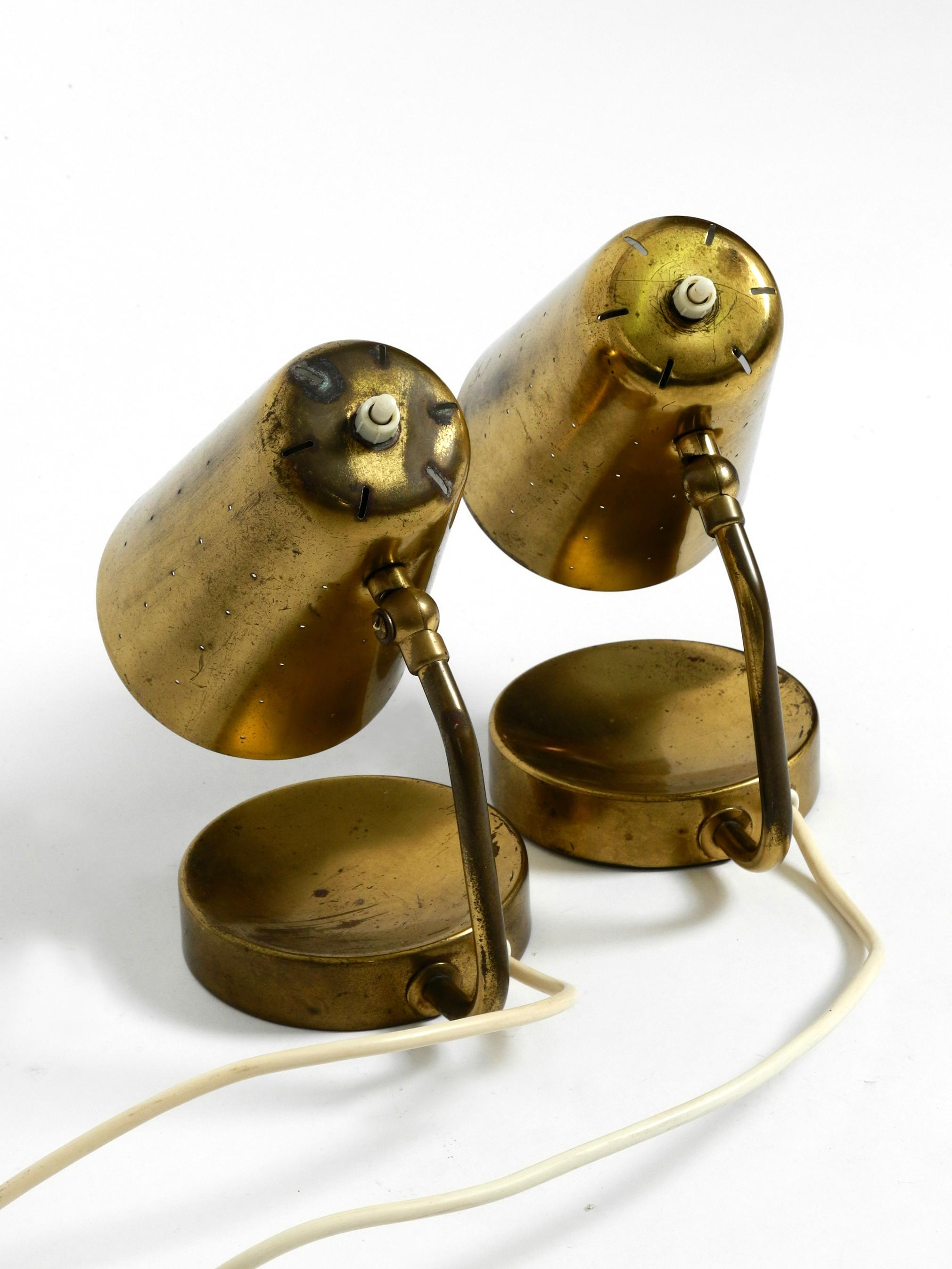 Pair of Beautiful Rare Large Midcentury Brass Table Lamps 12