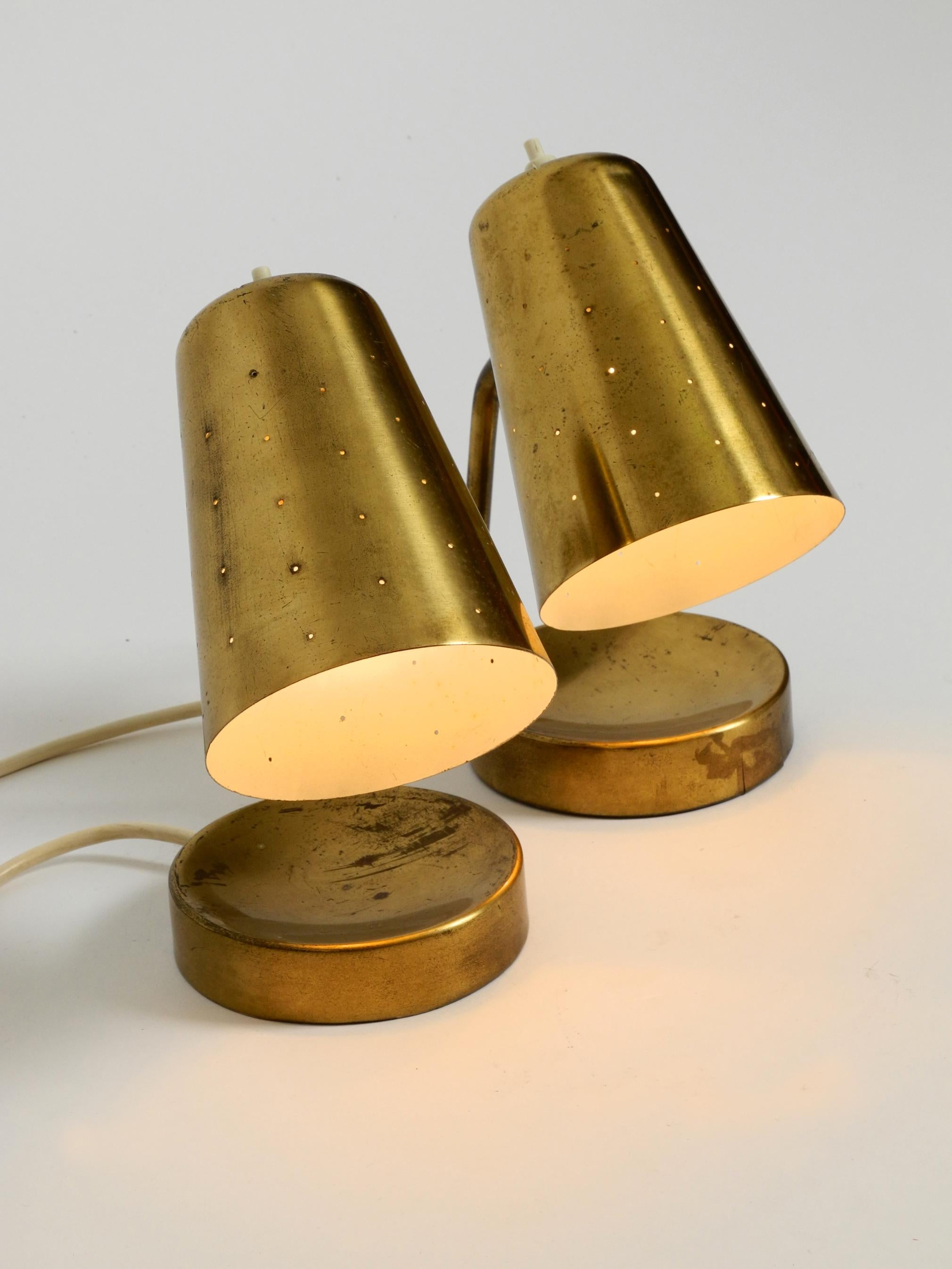 Pair of Beautiful Rare Large Midcentury Brass Table Lamps 13