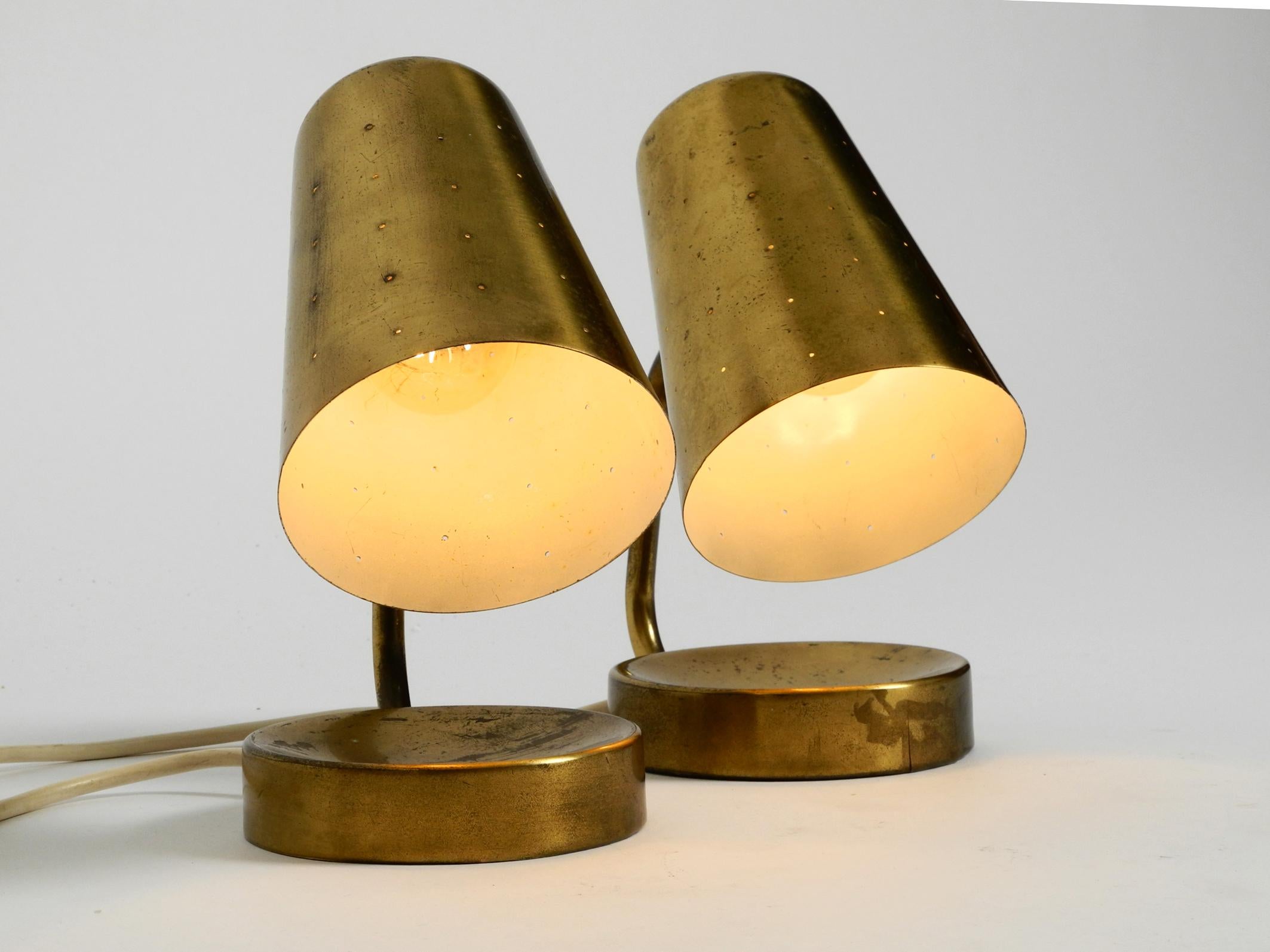 Mid-Century Modern Pair of Beautiful Rare Large Midcentury Brass Table Lamps