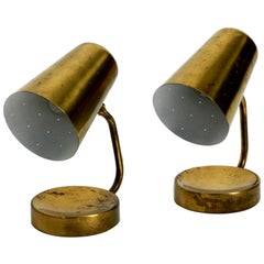 Pair of Beautiful Rare Large Midcentury Brass Table Lamps Pair of Beautiful Rare Large Midcentury Brass Table Lamps