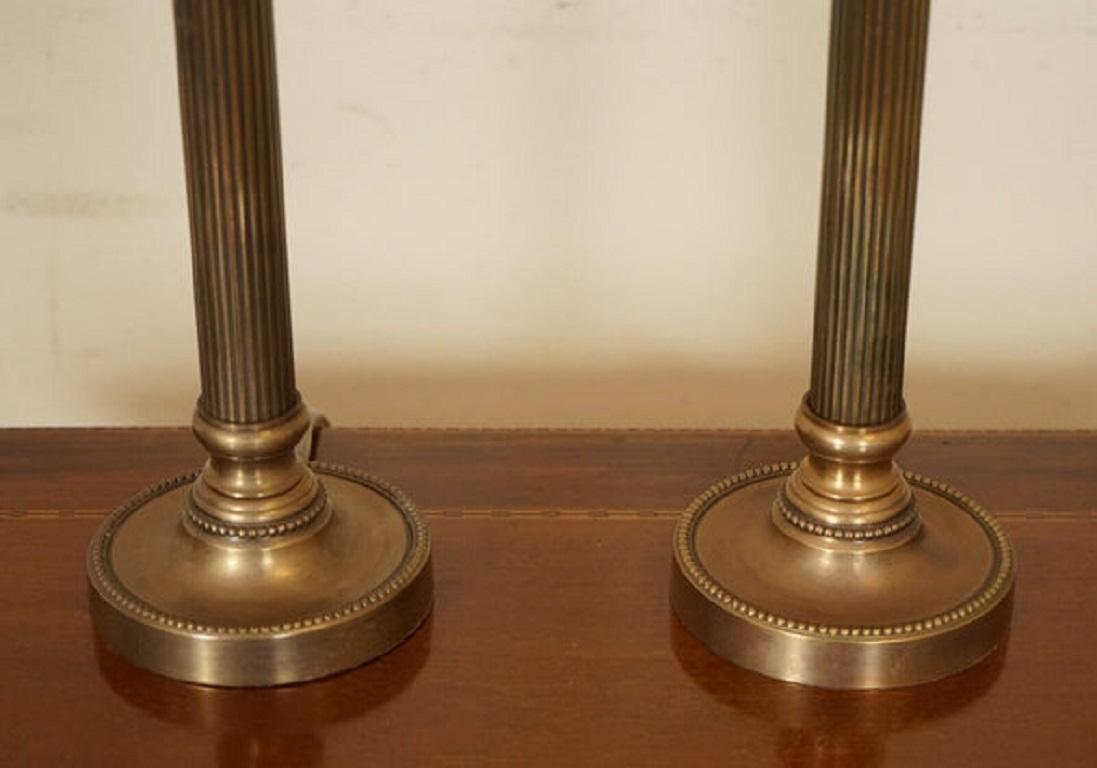 Pair of Beautiful Victorian Style Brass Table Lamps 3