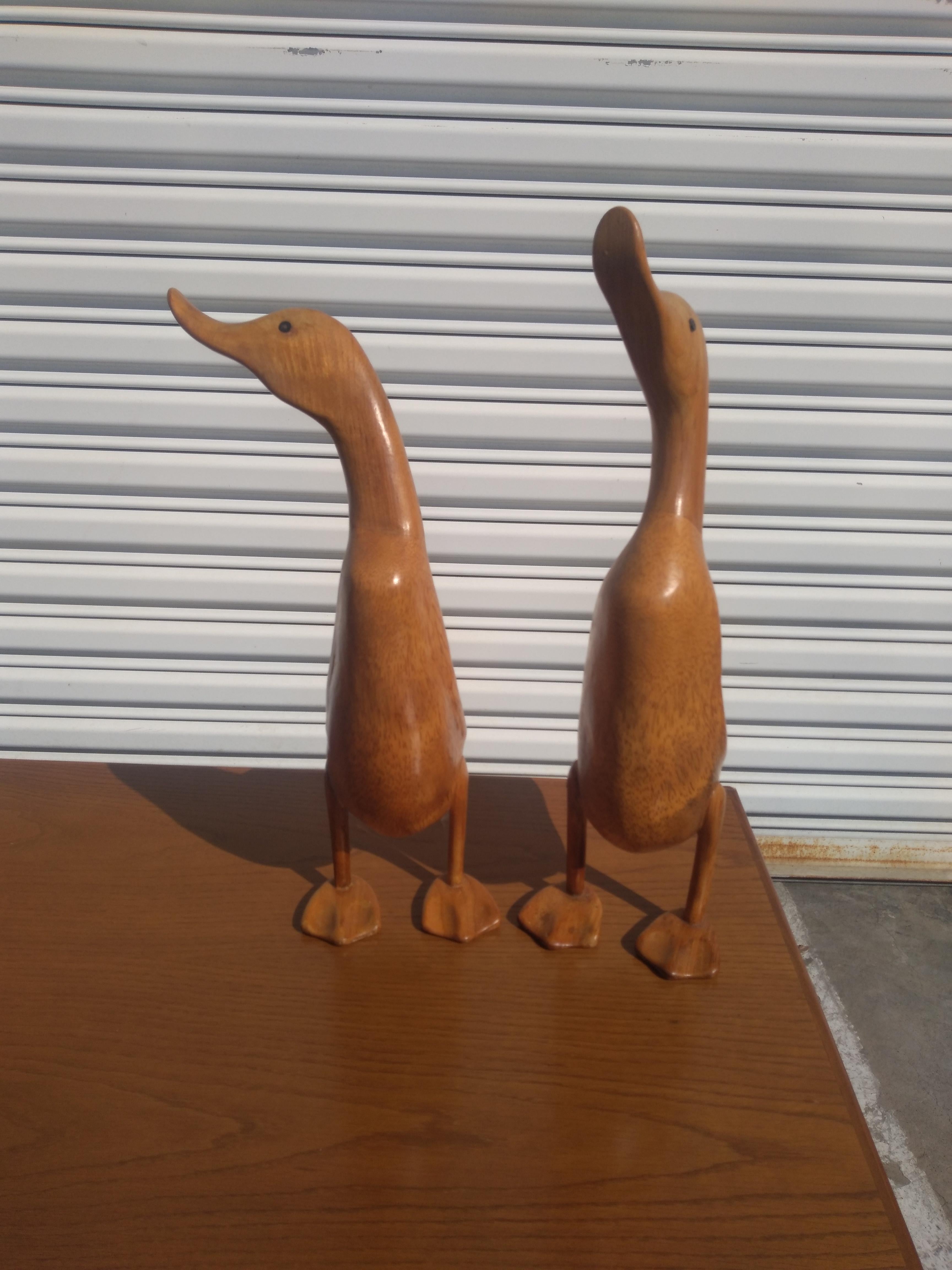 American Pair of Beautifully Carved Ducks by Dcuk For Sale