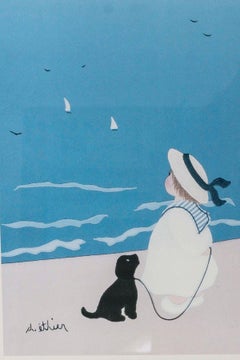 Pair of Beautifully Framed Reproductions Featuring 20th-Century Children.