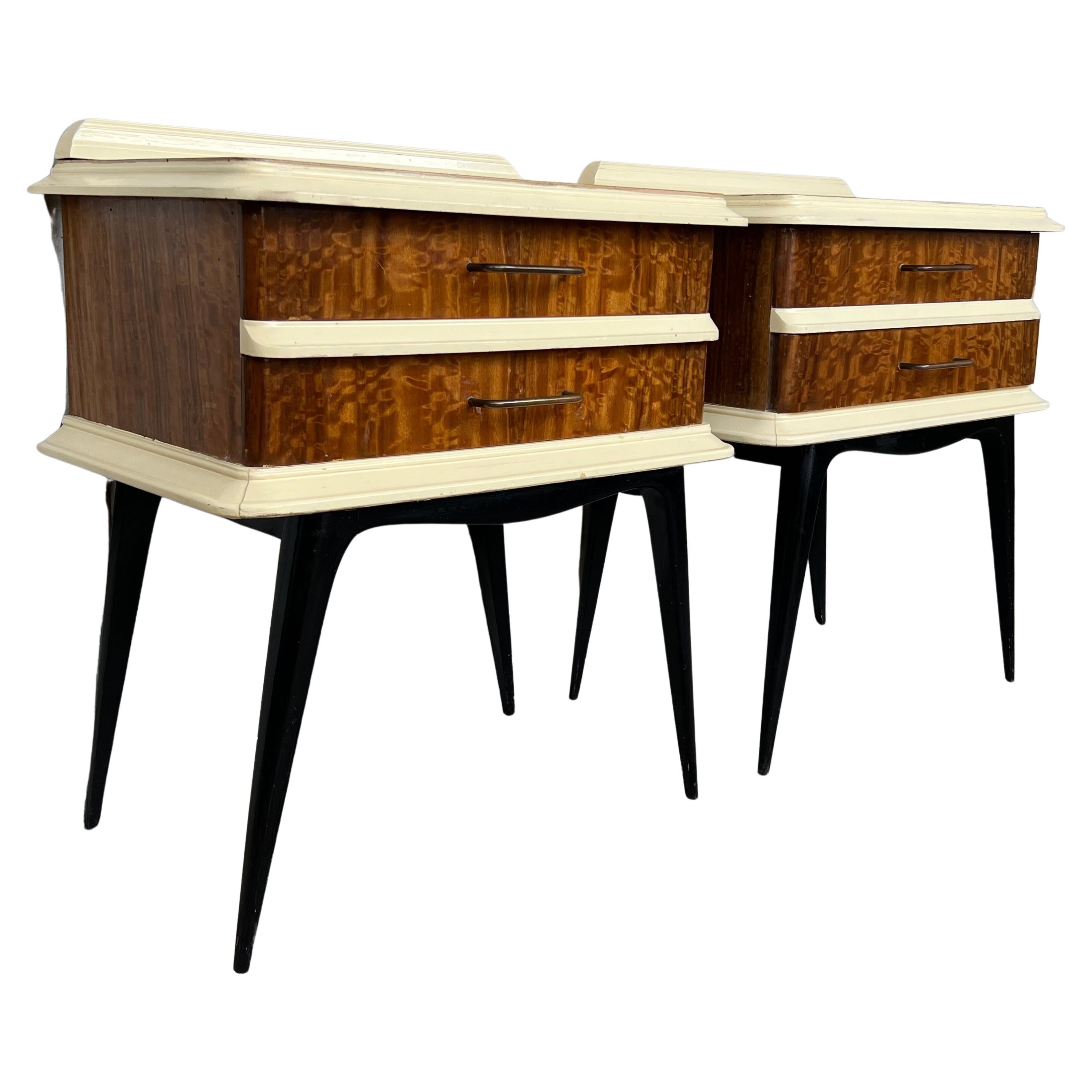 Rosewood Scandinavian Westnofa Platform Bed With Night Stands at 1stDibs