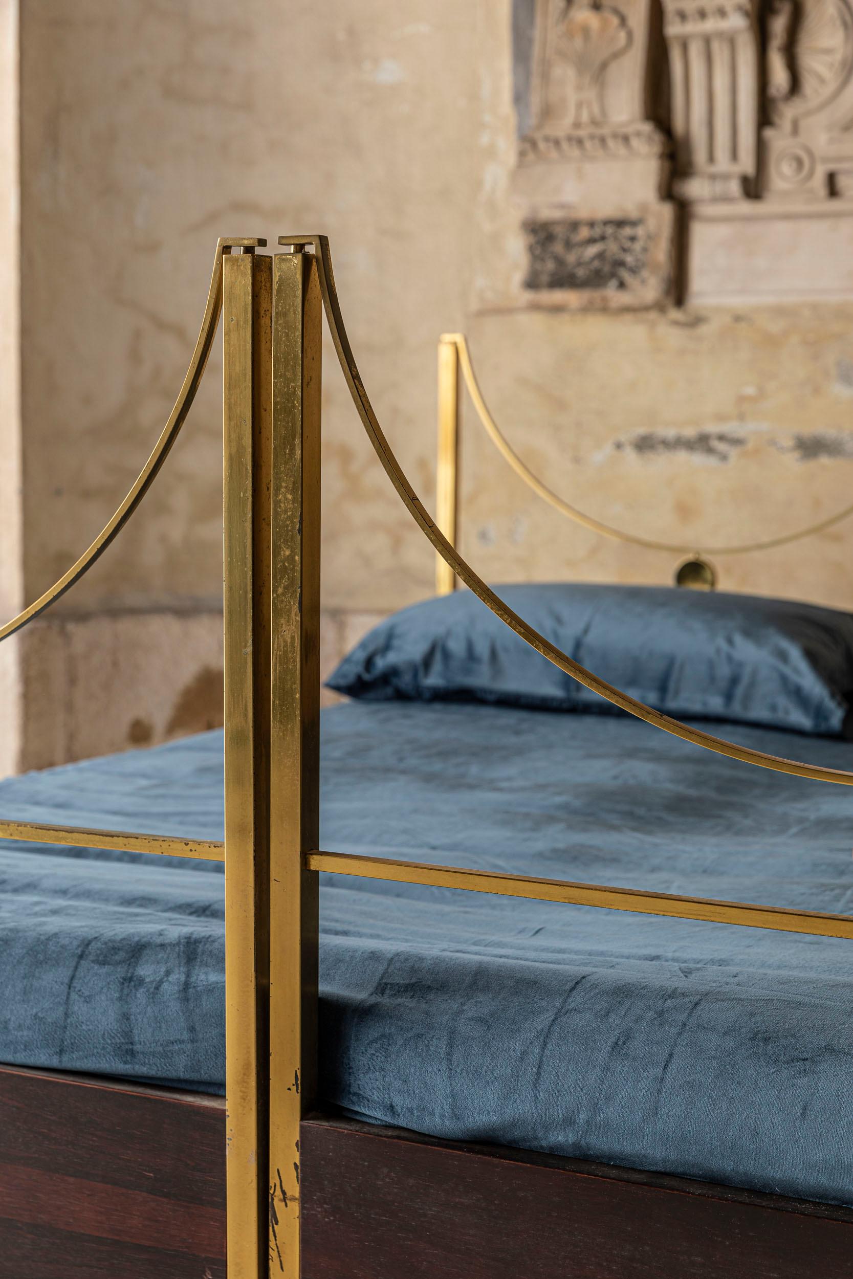 Brass Pair of Beds by Carlo de Carli for Sormani