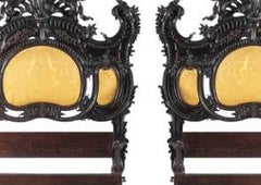 Pair of beds in the style of King Jose style de Jacaranda wood - 19th century